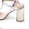 Sandalias de tacón plata de mujer