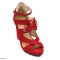 Sandales femme rouge cuir
