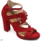 Sandale femme rouge