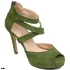 Sandales femme cuir vert leto