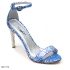 Sandalia azul tacon aguja mujer